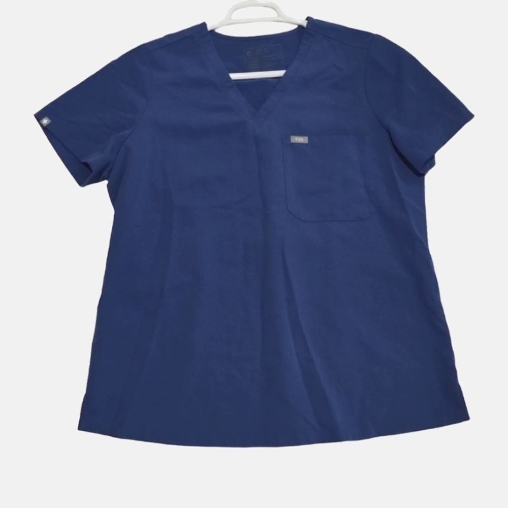 Figs Catarina One-Pocket Scrub Top‎ Blue